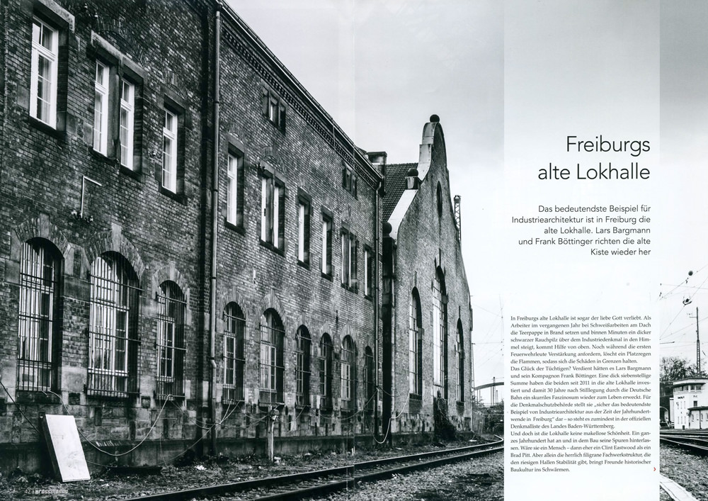 Presseartikel Grossmanns Magazin zur Lokhalle Freiburg