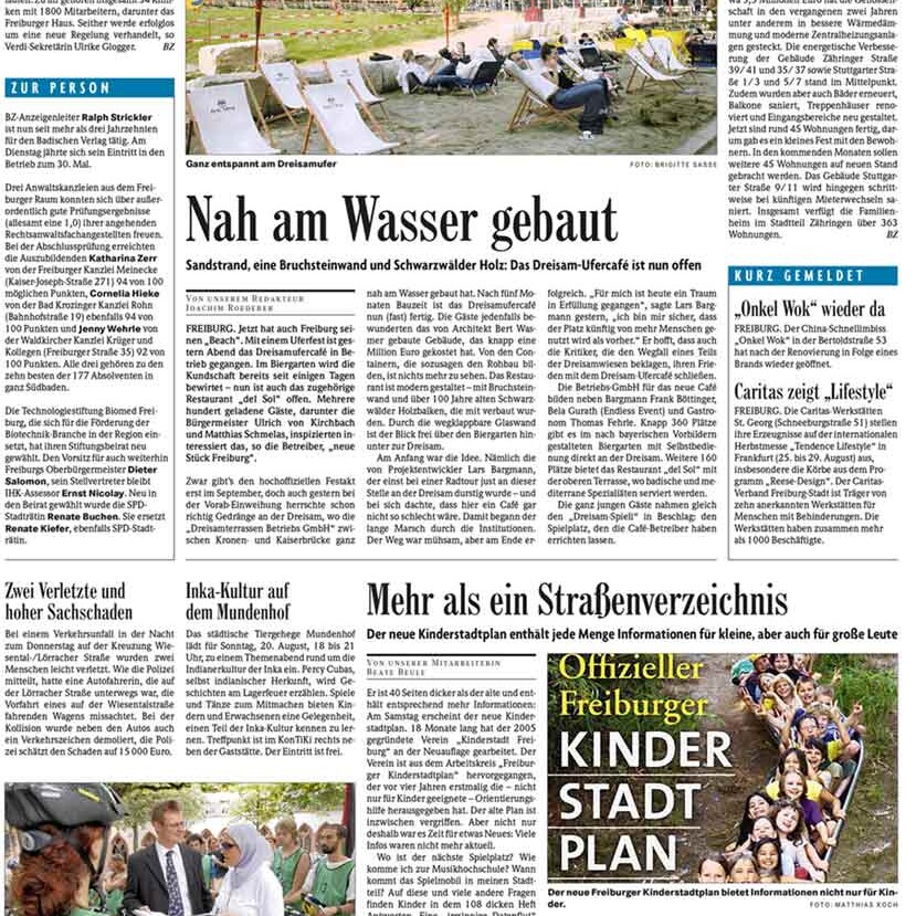 Visualisierung Badische Zeitung Artikel Nah am Wasser