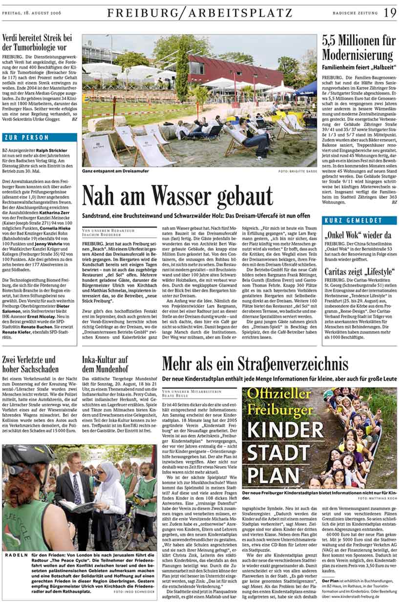 Visualisierung Badische Zeitung Artikel Nah am Wasser